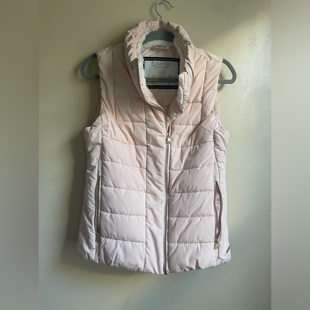 Calvin Klein Light Pink Quilted Vest size S - Picture 1 of 5